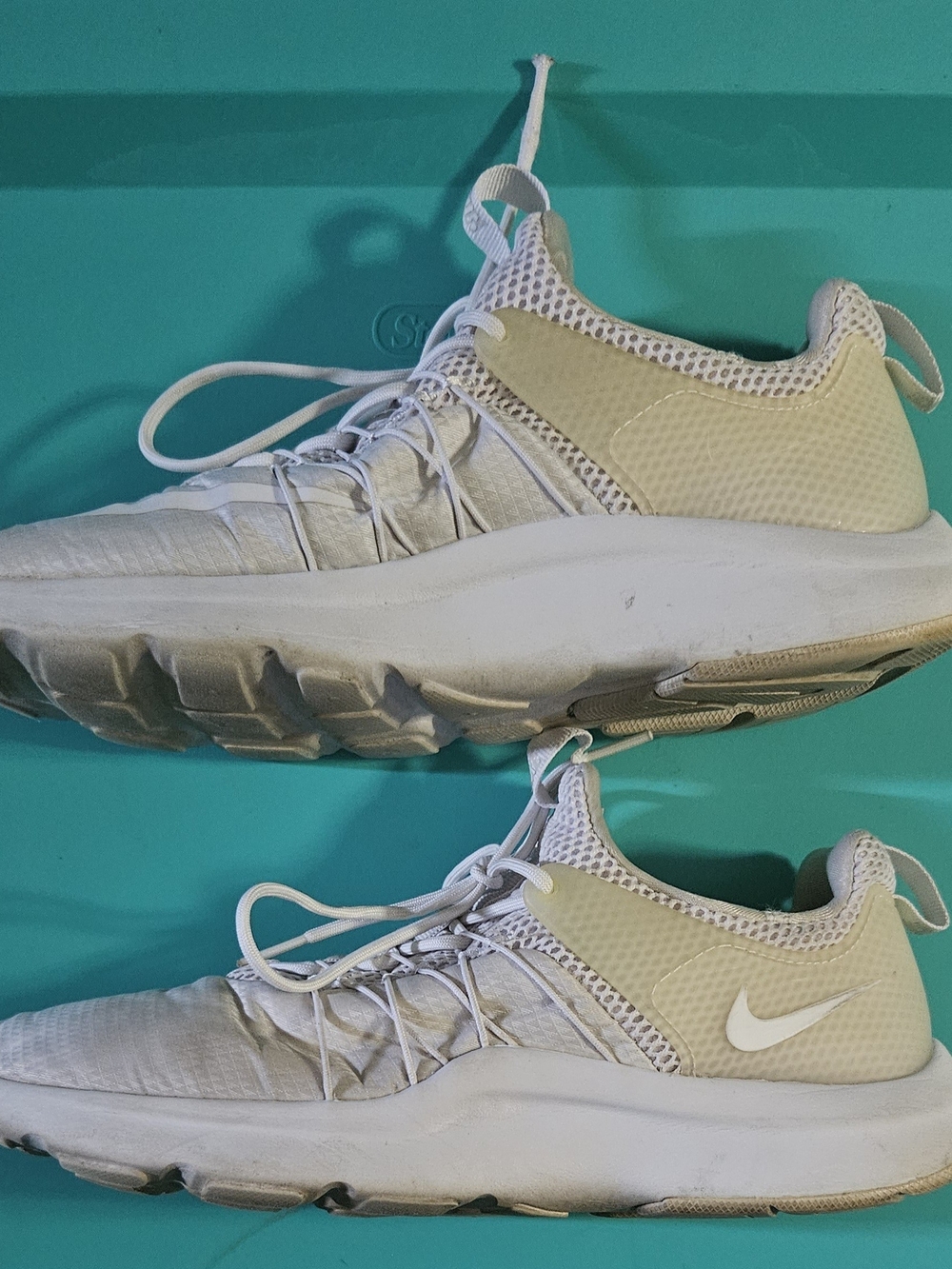 Nike Darwin sneakers in crisp triple white. 
Women’s Size 9.5.